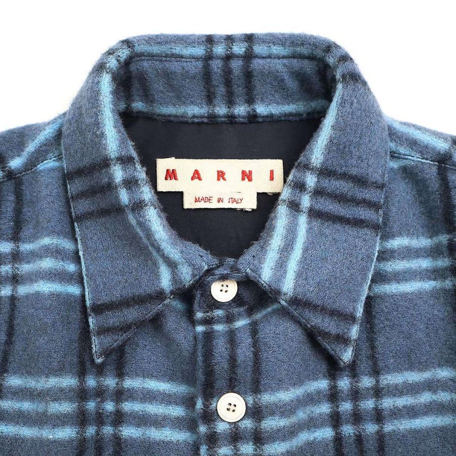 MARNI マルニ 23AW ウールパイルチェックシャツ CUMU0212A2 MARNI マルニ 23AW ウールパイルチェックシャツ CUMU0212A2