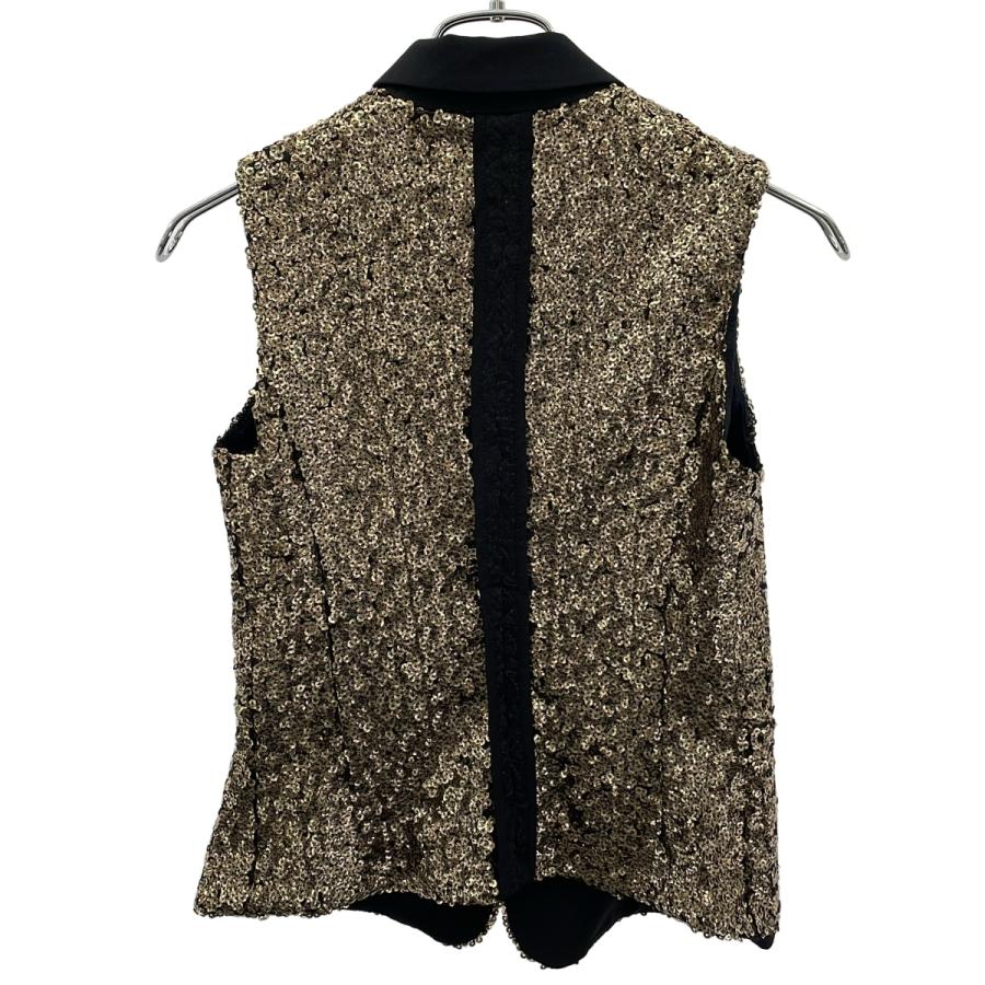 A.F.VANDEVORST エーエフヴァンデヴォルスト 17AW スパンコールデザインノースリーブブラウスシャツ  ゴールド 36 IT6B1107U9E0の画像