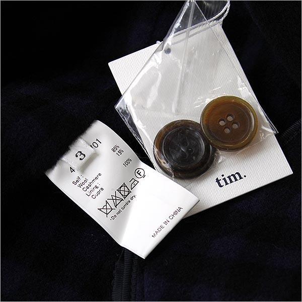 tim. ティム カシミヤ混ロングウールコート ブラック 3 メンズ 