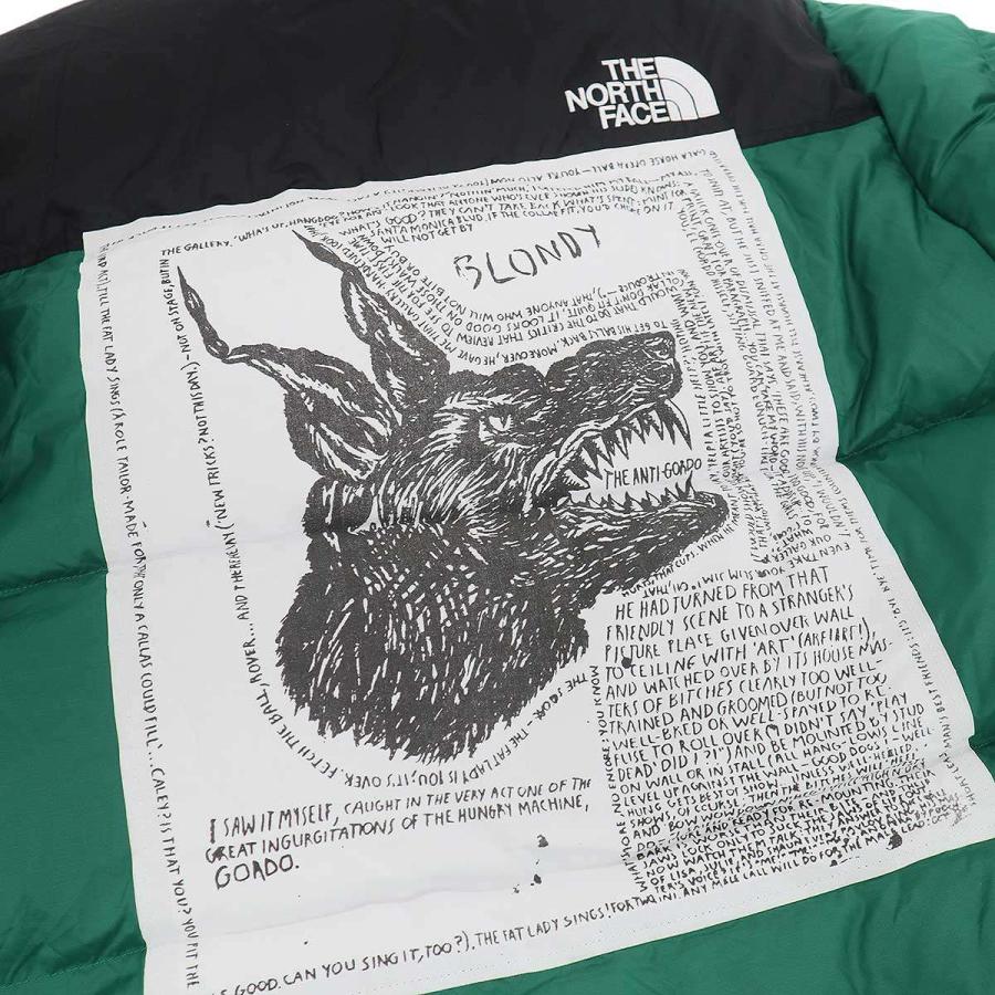 Supreme×THE NORTH FACE シュプリーム ノースフェイス 24AW Nuptse Jacket Raymond Pettibon ヌプシ ダウンジャケット NF0A8BFU グリーン S Supreme×THE NORTH FACE シュプリーム ノースフェイス 24AW Nuptse