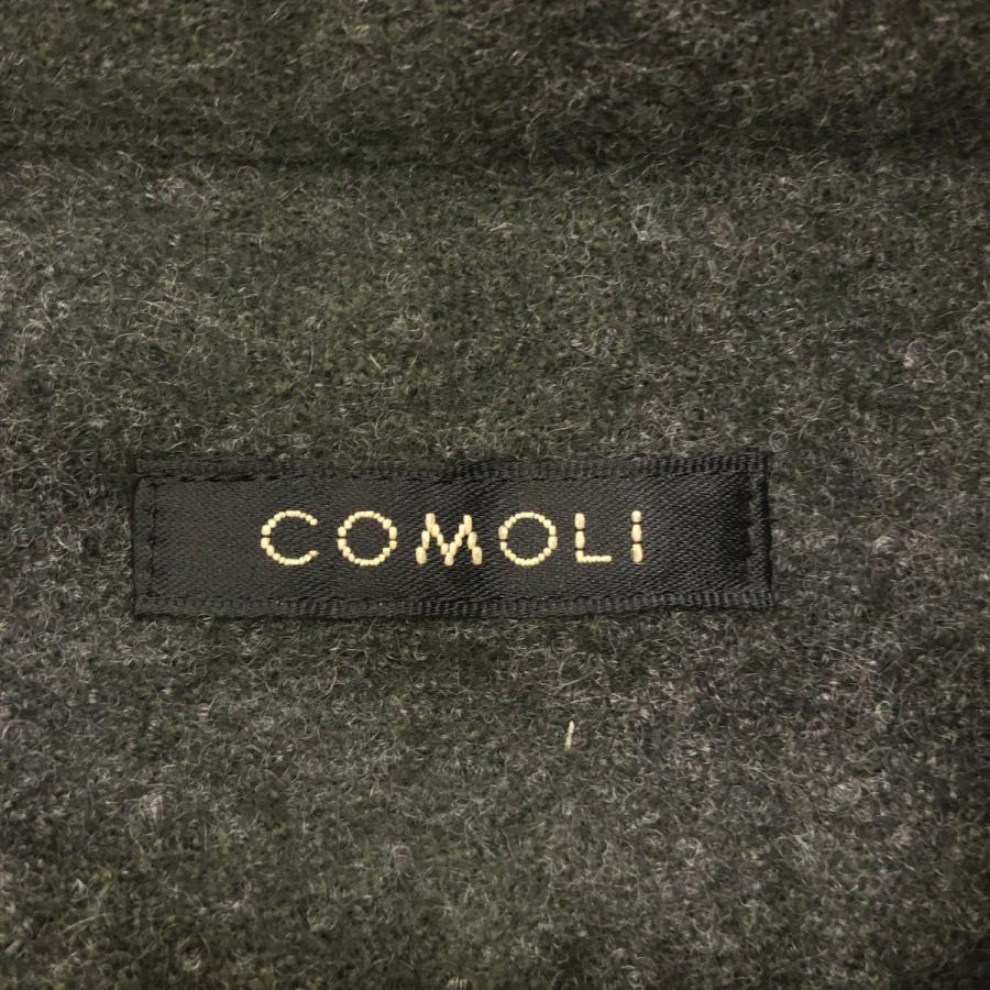 COMOLI コモリ 20AW ウールカシミヤチェックオープンカラー COMOLI コモリ 20AW ウールカシミヤチェックオープンカラー