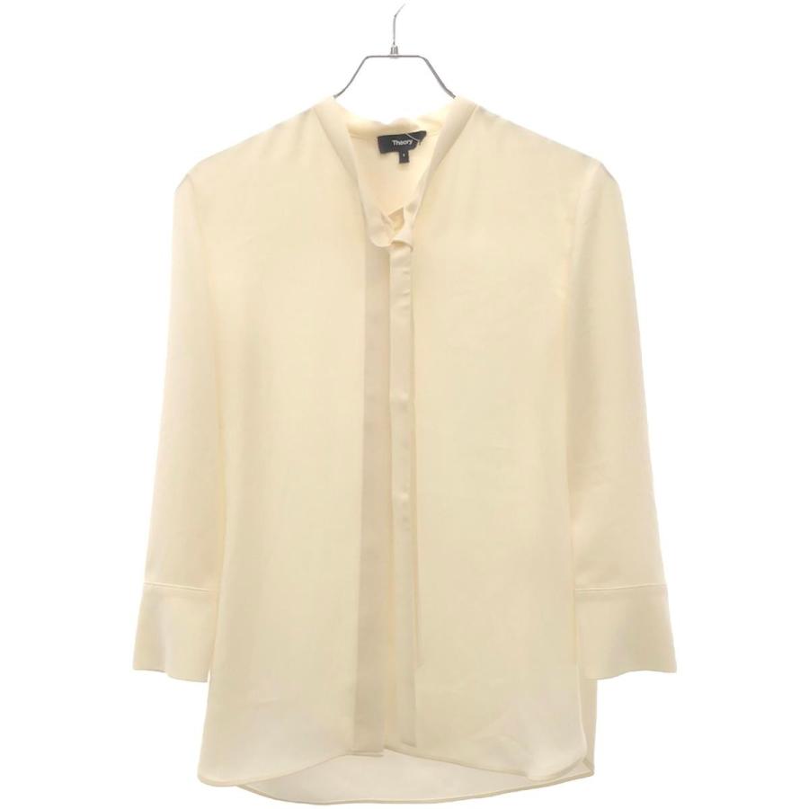 theory ボウタイブラウスアイボリー 