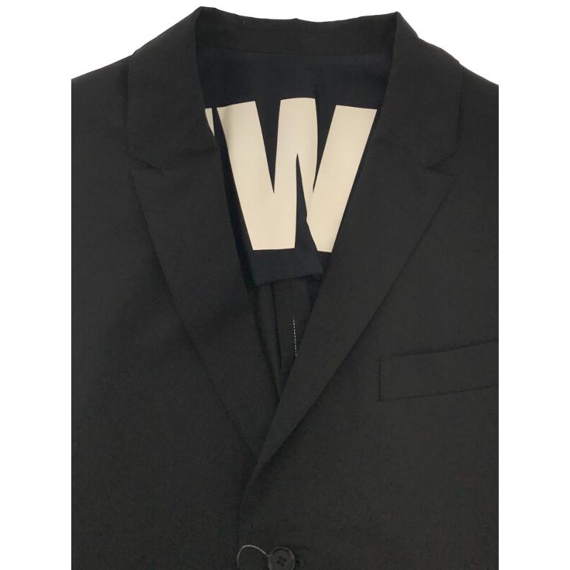 【美品】TFW49 テーラードジャケット ストレッチ 撥水 ロゴ ブラック TFW49 ブラック テーラードジャケット