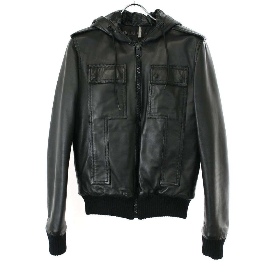 Dior HOMME ディオールオム 2007AW ラムレザーフーデッドダウン