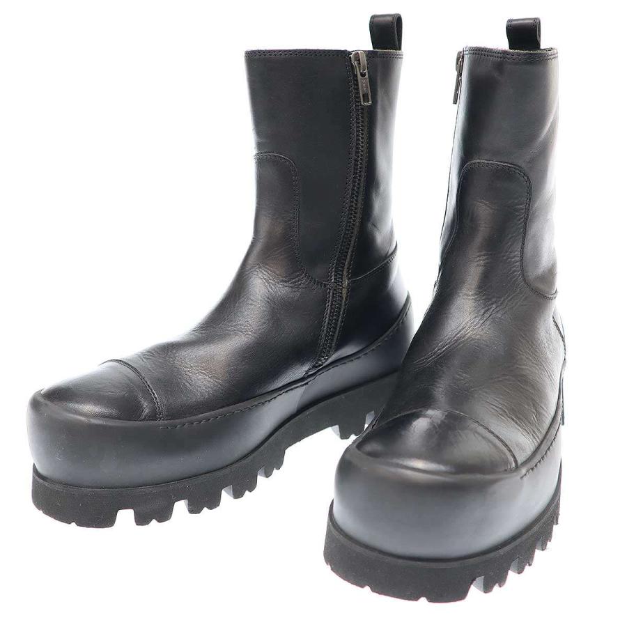 ANN DEMEULEMEESTER アンドゥムルメステール サイドジップレザー 