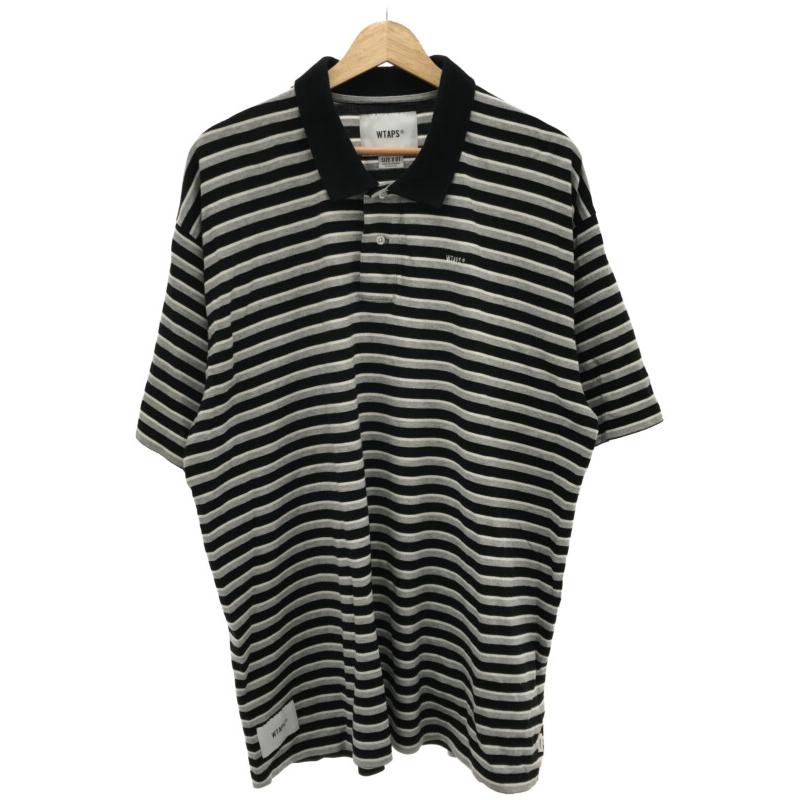 WTAPS（ダブルタップス） 20SS VASQUE ボーダーポロシャツ グレー 1 