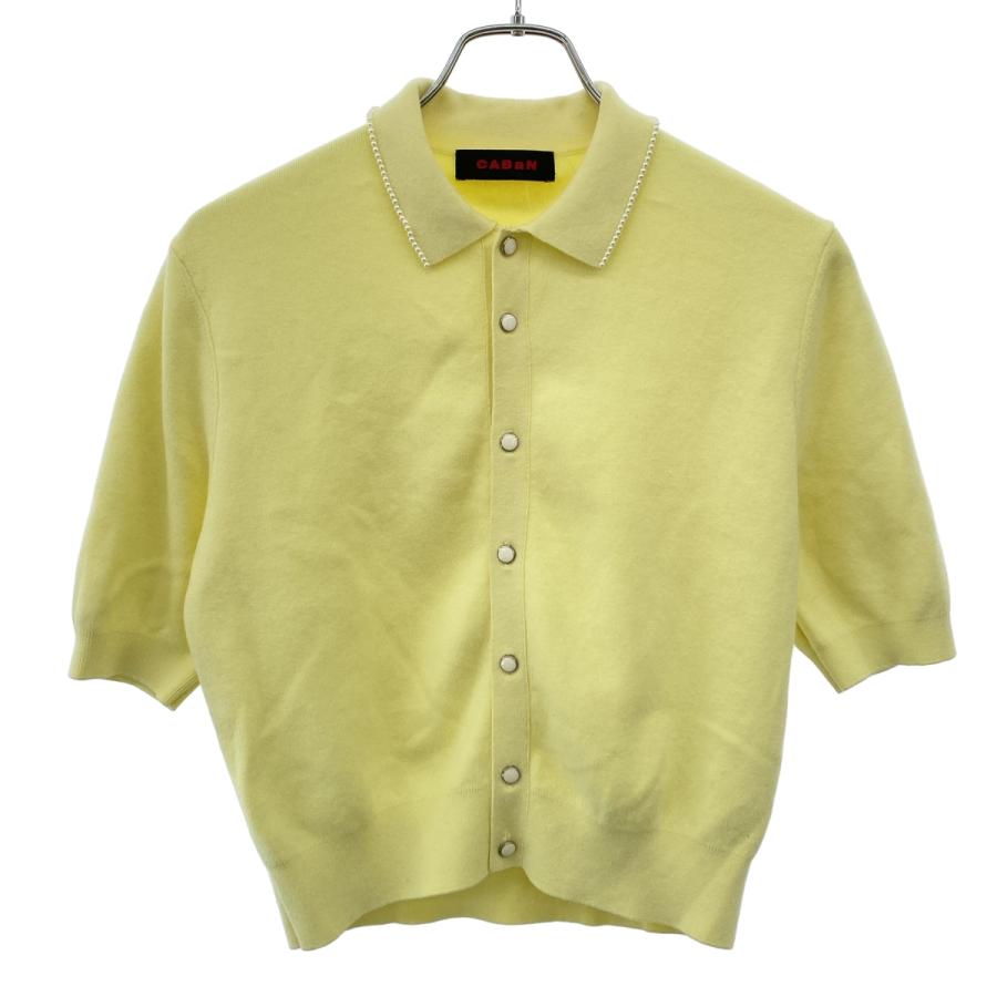 CABaN（キャバン） 25SS コットンカシミヤ パールポロカーディガン 39 