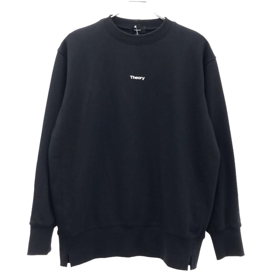 theory（セオリー） Tech Terry Side Rib PO ロゴプリントクルーネック