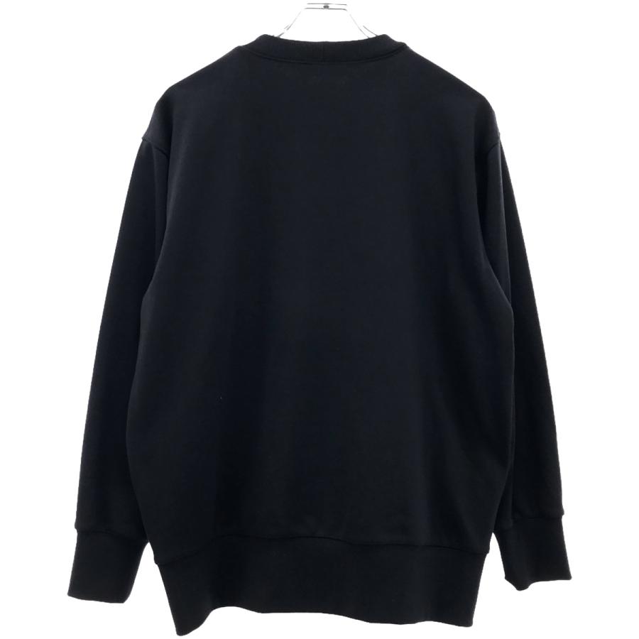 Theory - theory セオリー Tech Terry Side Rib PO ロゴプリントクルーネックスウェットトレーナー 01-2101007-050-902 ブラック S theory セオリー Tech Terry Side Rib PO ロゴプリントクルー