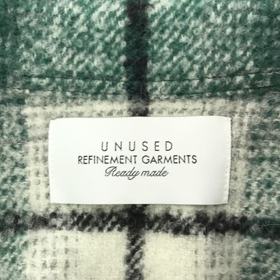 【アンユーズド】オーバーサイズ チェック スリット シャツ ウール コットン 3 UNUSED アンユーズド 22AW WOOL CHECK SHIRT ウールチェックシャツ