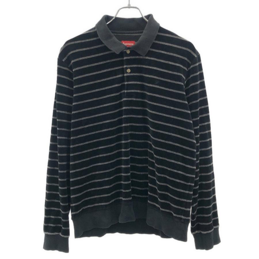 Supreme（シュプリーム） 16AW Striped Velour L/S Polo ロング