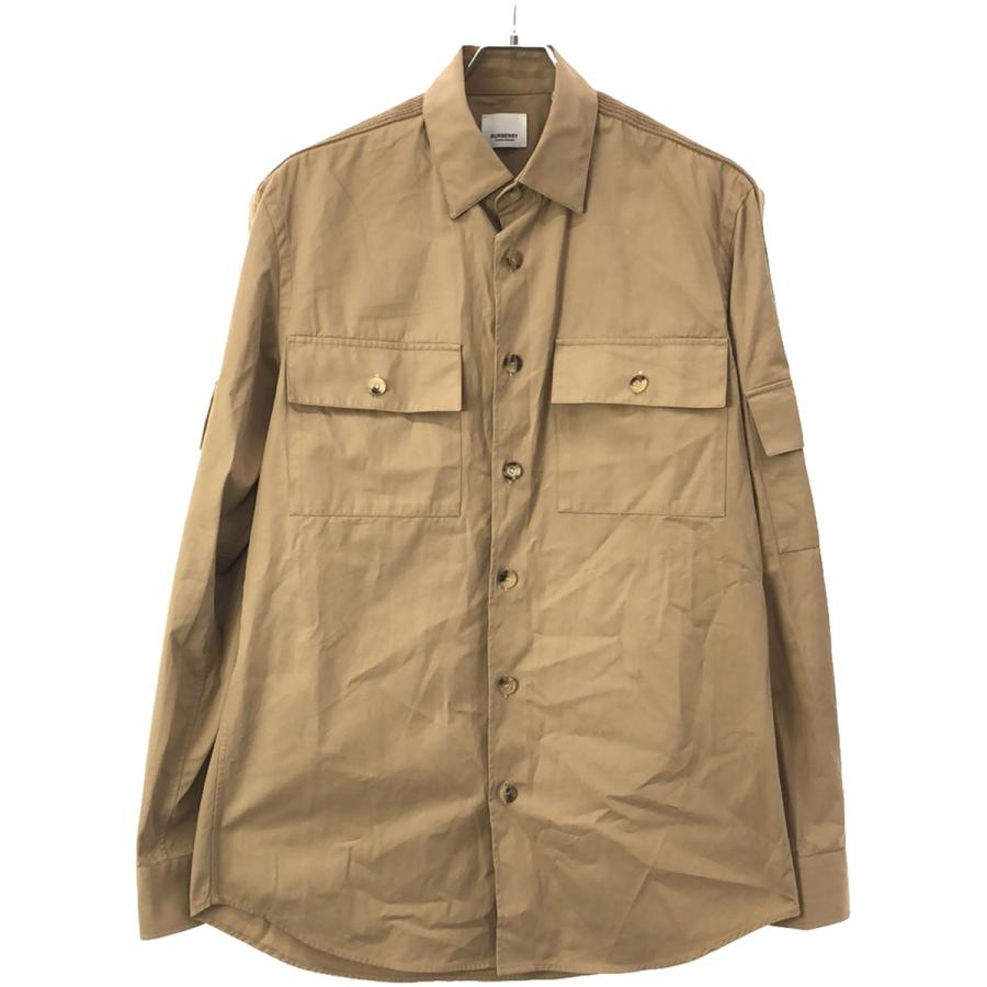 BURBERRY バーバリー テープ装飾ミリタリーシャツジャケット ブラウン 