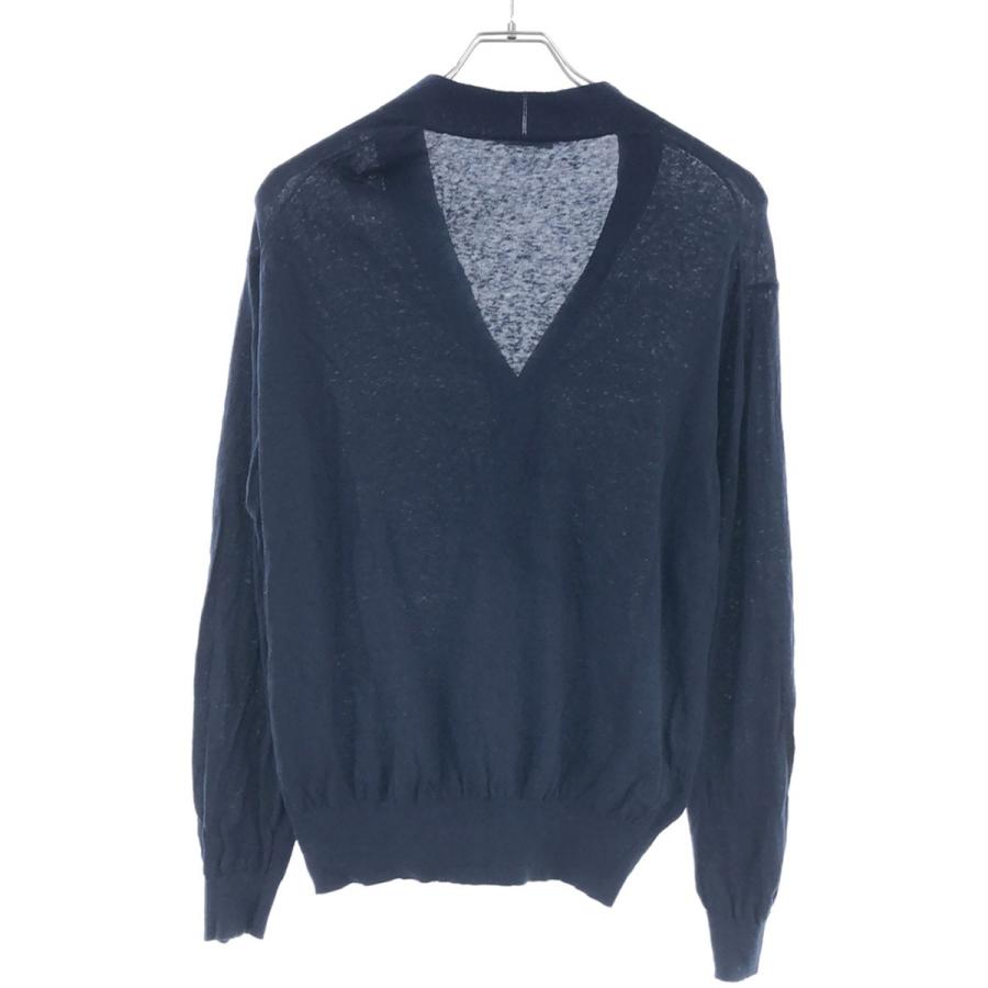 23SS 短丈 ATON コットン カーディガン cardigan ネイビー ATON エイトン 23SS RECYCLE FRESCA COTTON コットンニット