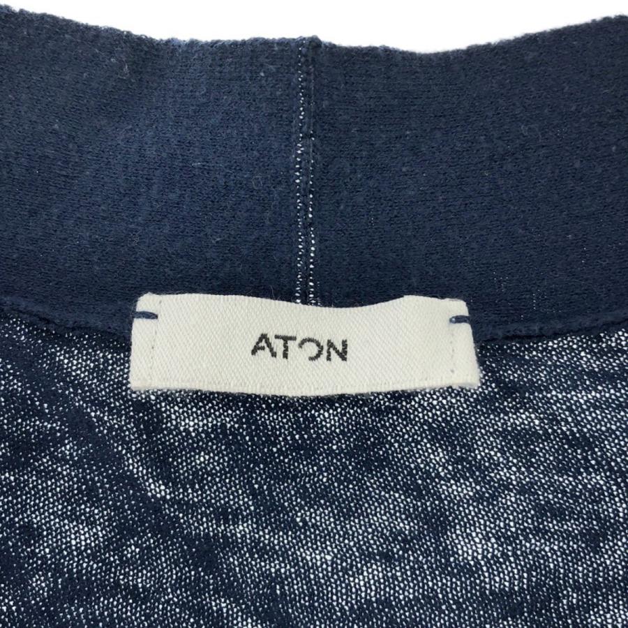 23SS 短丈 ATON コットン カーディガン cardigan ネイビー ATON Fresca Knit Oversized Cardigan | 大阪心斎橋のメンズ洋服の