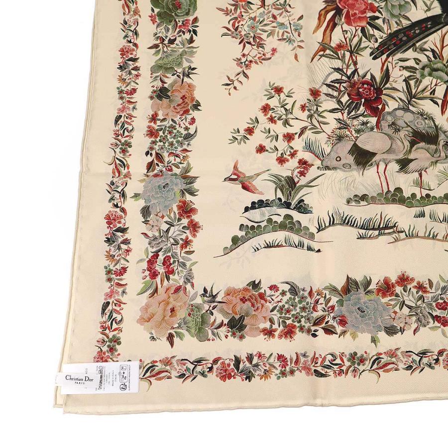 Christian Dior クリスチャンディオール 90 スクエアスカーフ ベージュ