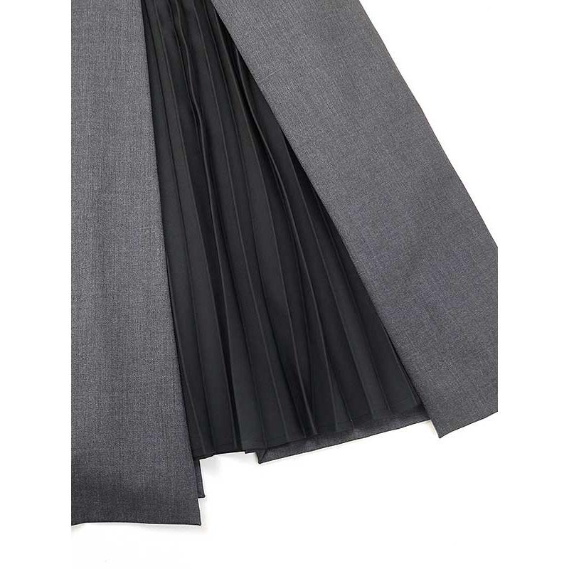 HYKE ハイク 18AW カシミヤ混レイヤードプリーツロングスカート HYKE ハイク 18AW カシミヤ混レイヤードプリーツロングスカート