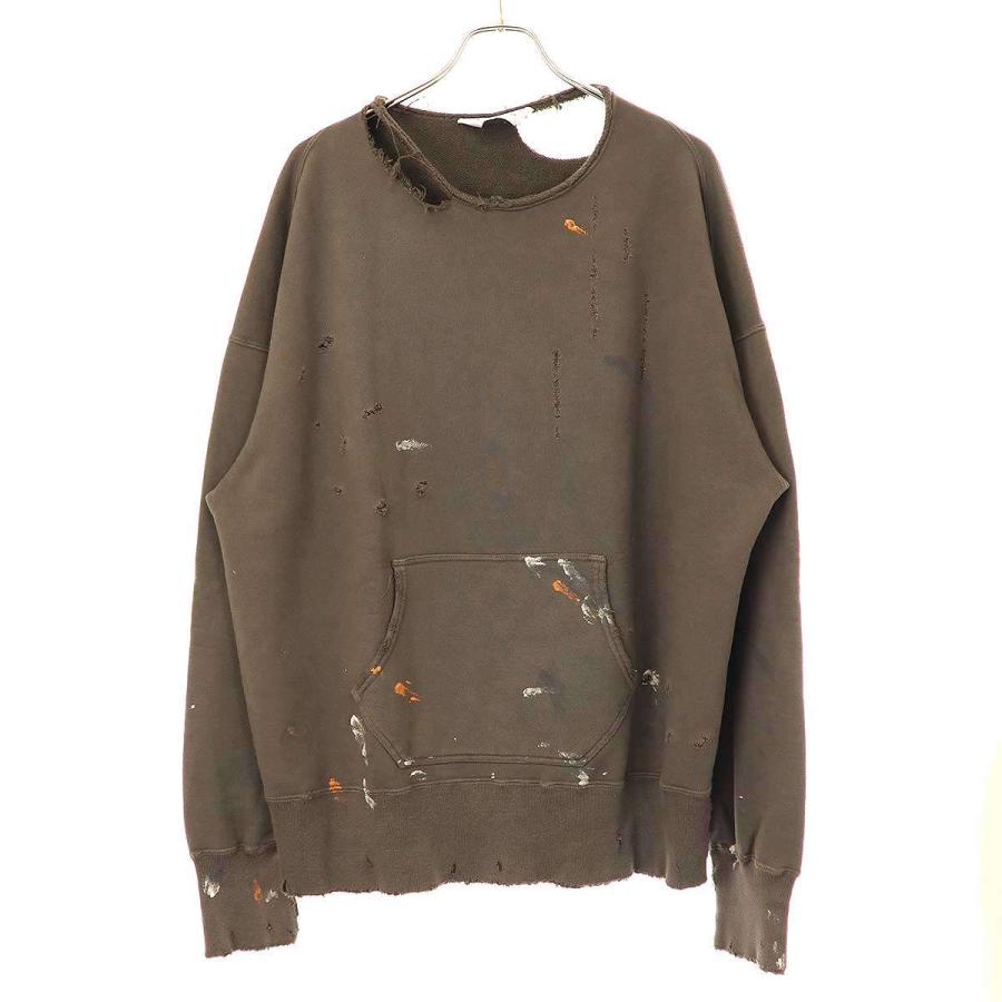 ANCELLM アンセルム 23AW SWEAT SHIRT フーディカットオフクラッシュ 