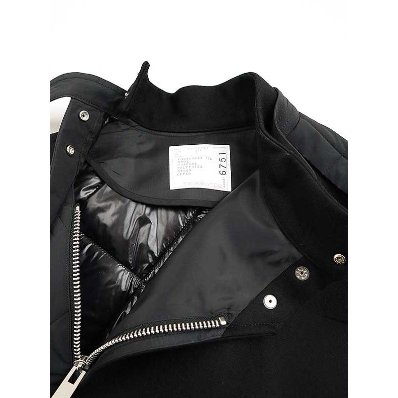 sacai サカイ 23AW Wool Melton Mix Coat ウールメルトン sacai サカイ 23AW Wool Melton Mix Coat ウールメルトン