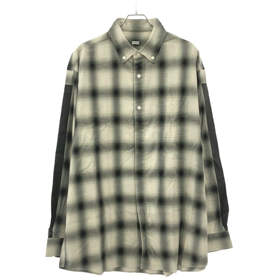 シャツ SEQUEL シークエル 24SS OMBRE CHECK BIG SIZE SHIRT オンブレ