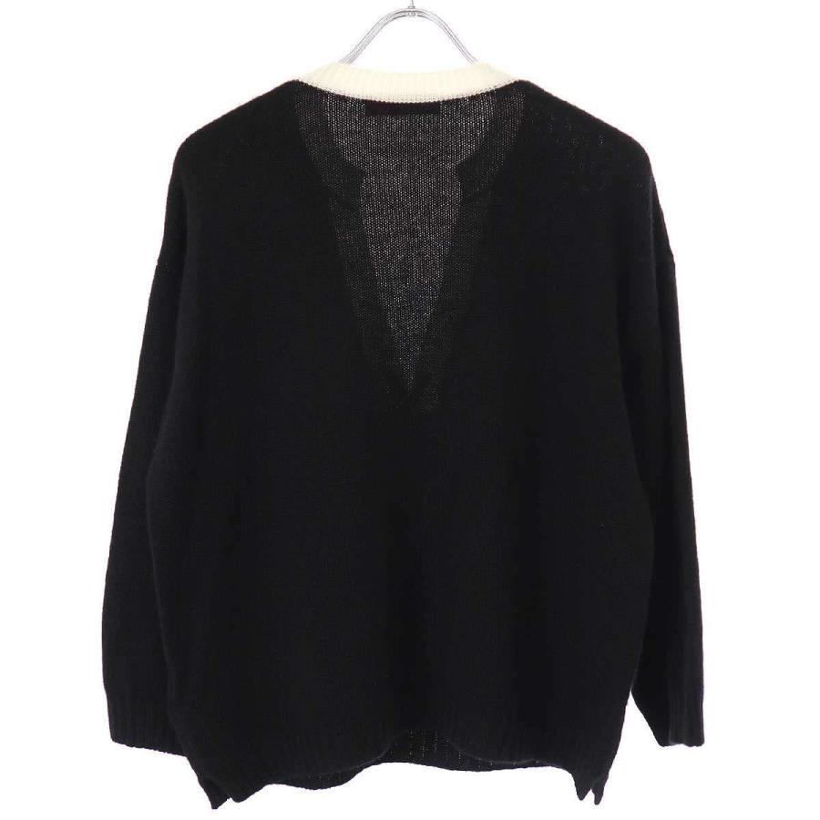 VALENTINO - VALENTINO ヴァレンティノ 23SS オープンネックカシミヤニットセーター 2B3KC42I7Q1 ブラック S VALENTINO ヴァレンティノ 23SS オープンネックカシミヤニット