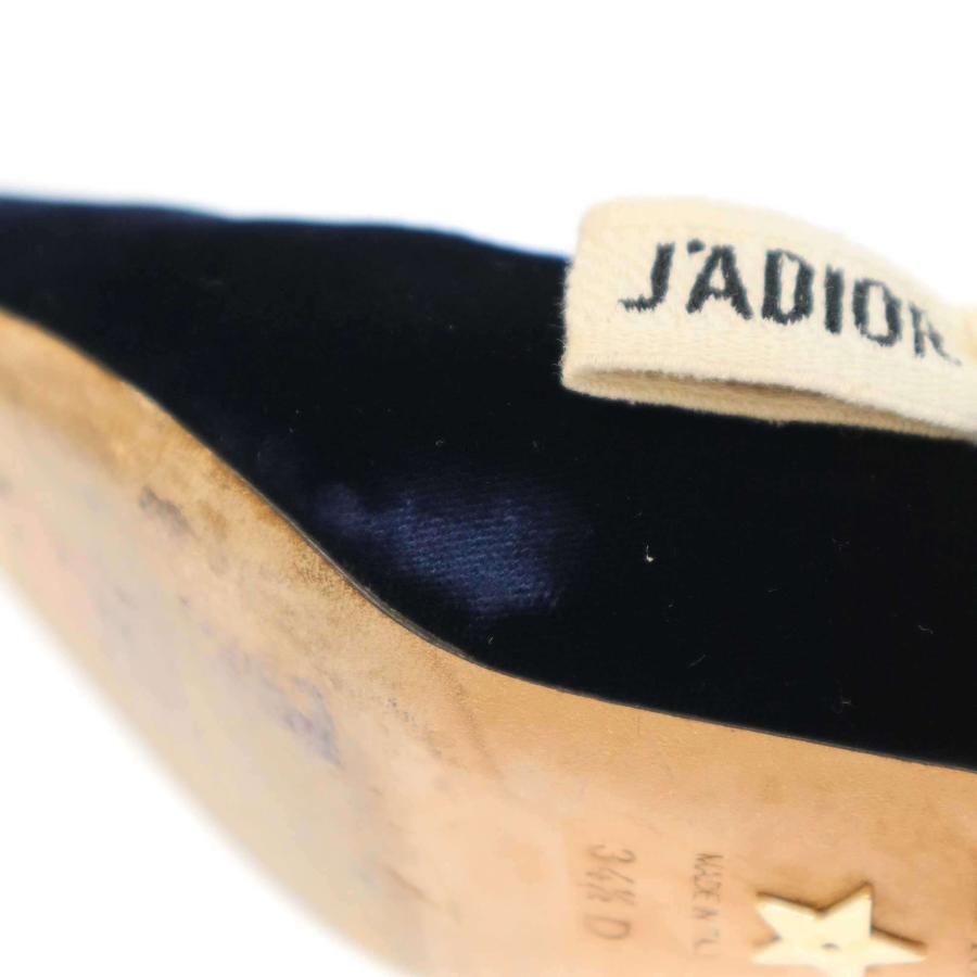 J'Adior Dior ディオール J'ADIOR ロゴストラップベルベットパンプス