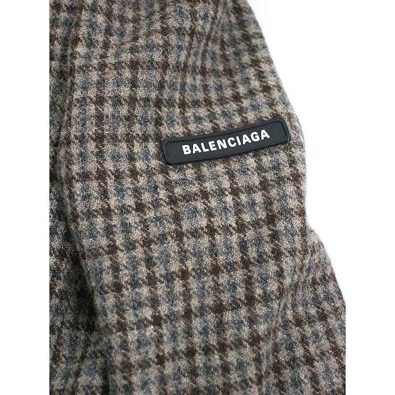 BALENCIAGA バレンシアガ 18AW チェック ダブルブレストウール BALENCIAGA バレンシアガ 18AW チェック ダブルブレストウール