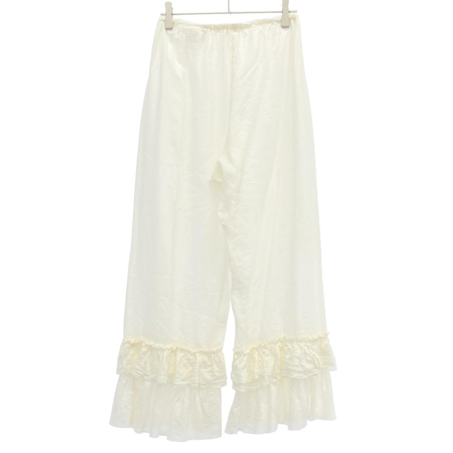 HOUSE OF LOTUS 定番　シルクフリルパンツ　M アイボリー　白 HOUSE OF LOTUS（ハウス オブ ロータス） シルクフリルパンツ 10141-95