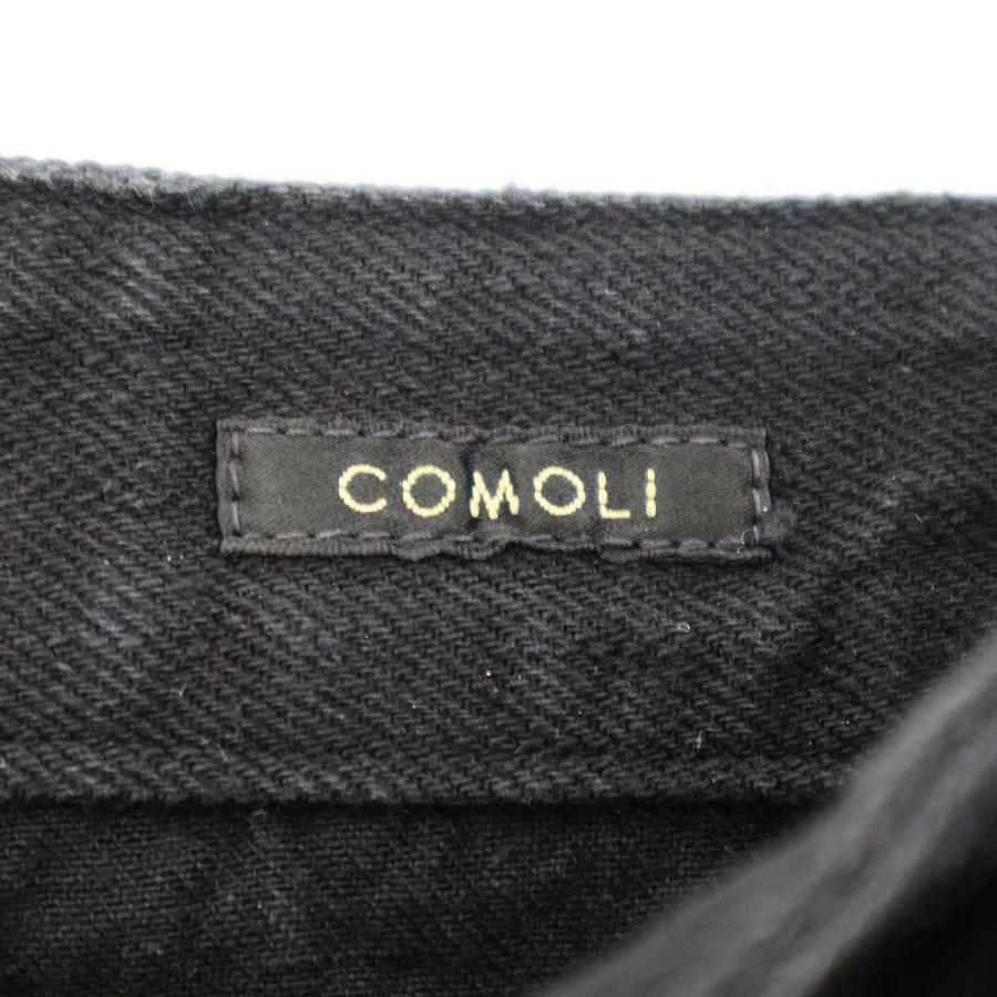 COMOLI（コモリ） 20AW ベルテッドデニムパンツ S03-03012 ブラック 1
