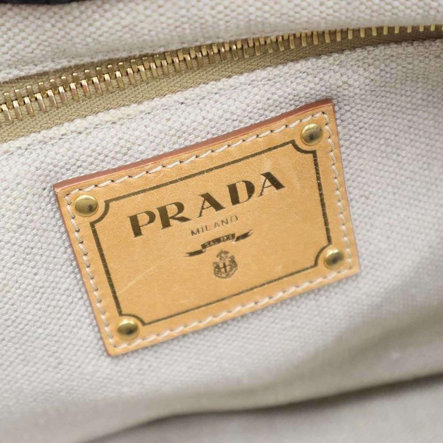 PRADA（プラダ） カナパ ボーダーキャンバストートバッグ B1872B