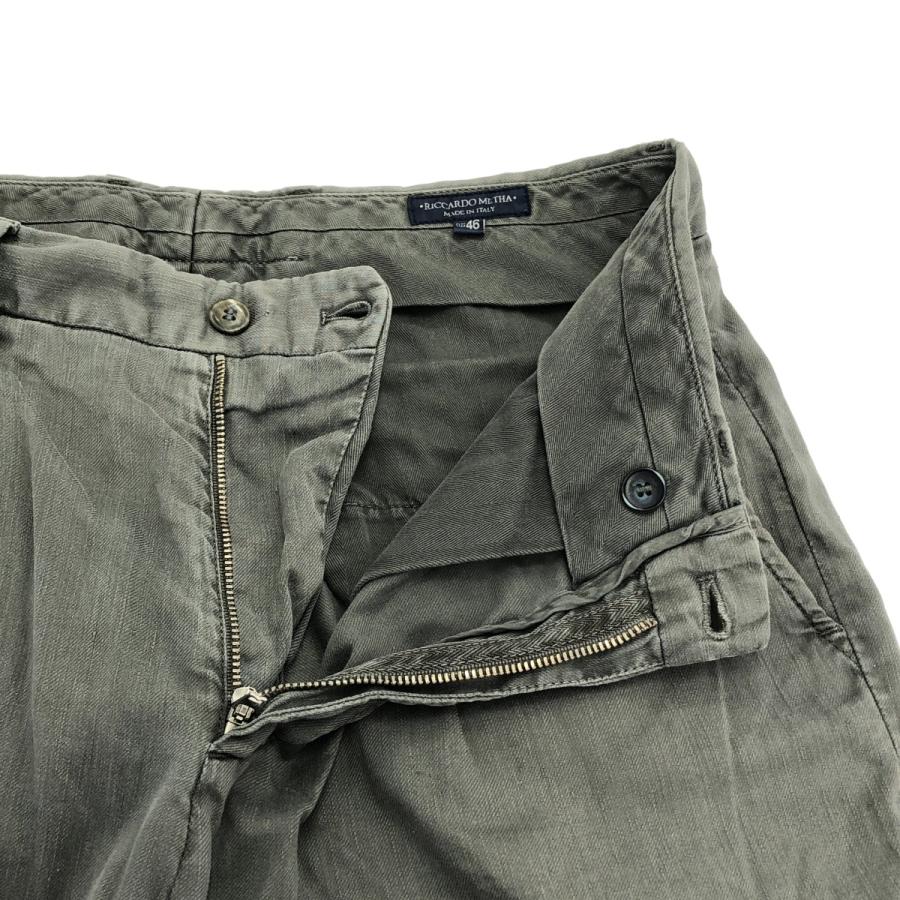 RICCARDO METHA（リカルドメッサ） 1タックパンツ J8013 グレー 46 
