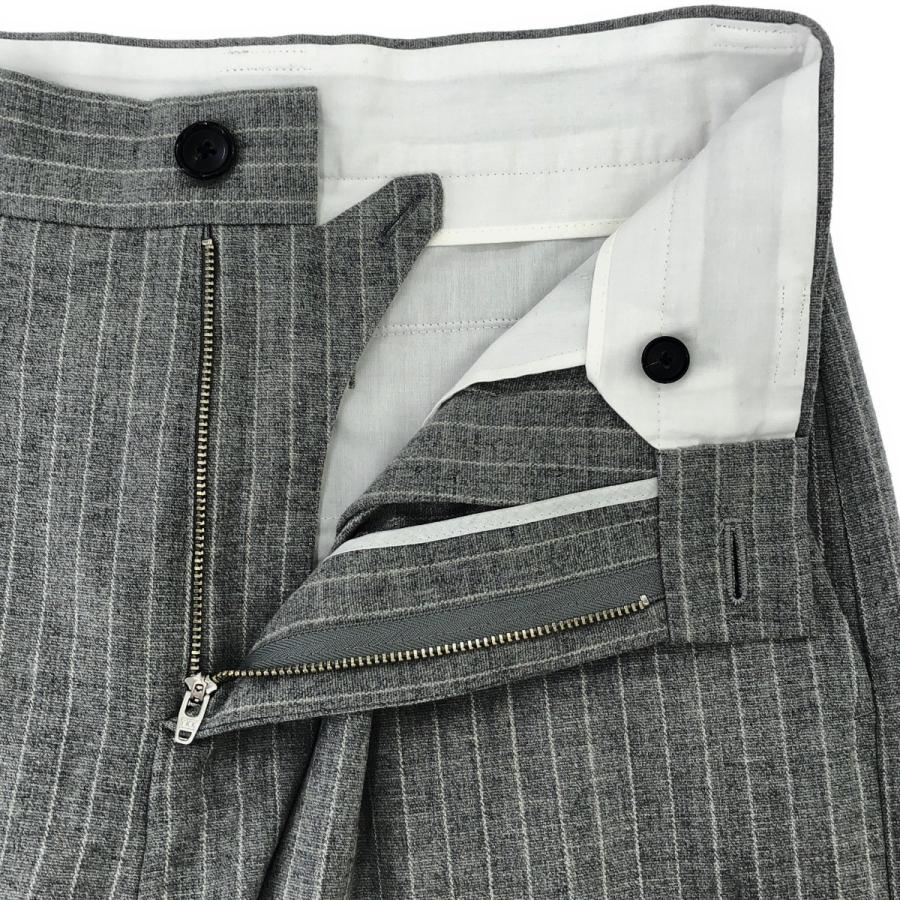 jonnlynx ジョンリンクス　 ストライプタックパンツ グレー 34 jonnlynx ジョンリンクス ストライプタックパンツ グレー 34