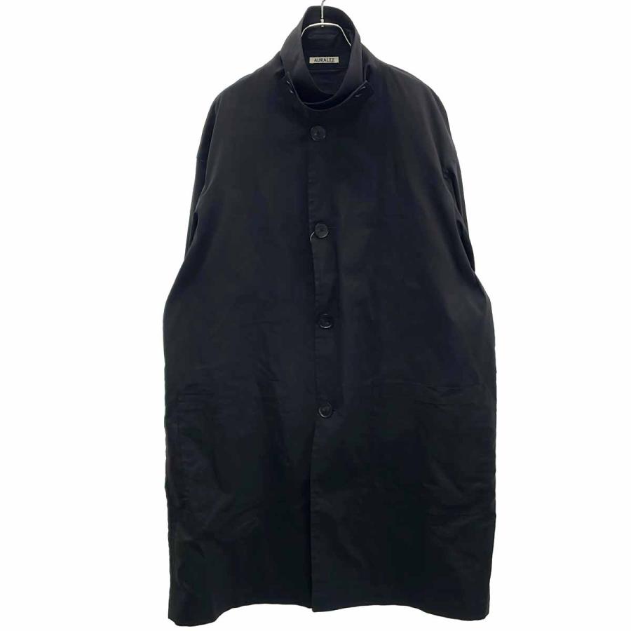 新品 SIZE 3 AURALEE スタイリスト私物 ステンカラーコート 黒 AURALEE - 【サイズ3】AURALEE スタイリスト私物 ステンカラーコート