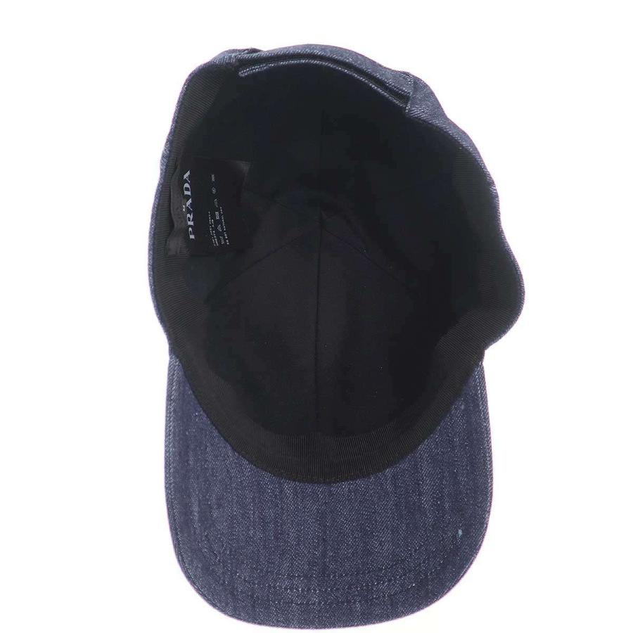 PRADA（プラダ） ロゴプレート デニムベースボールキャップ 2HC274