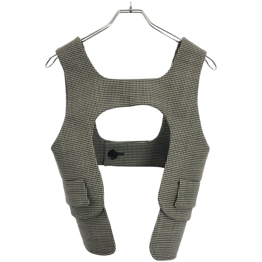 noir kei ninomiya グレンチェックウールジレベスト noir kei