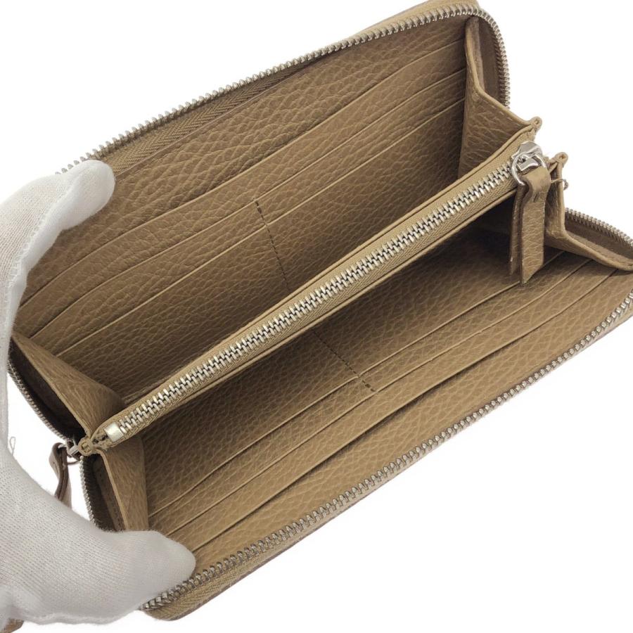 Maison Margiela 11 メゾン マルジェラ ラウンドジップロングレザーウォレット 長財布 S56U10110 ベージュ Maison Margiela（メゾンマルジェラ） Maison Margiela 11 メゾン