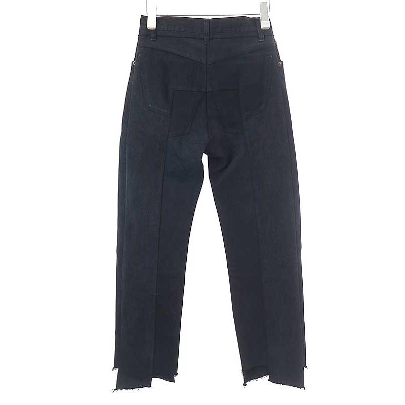 VETEMENTS ヴェトモン 18AW 再構築カットオフデニムパンツ ブラック S 