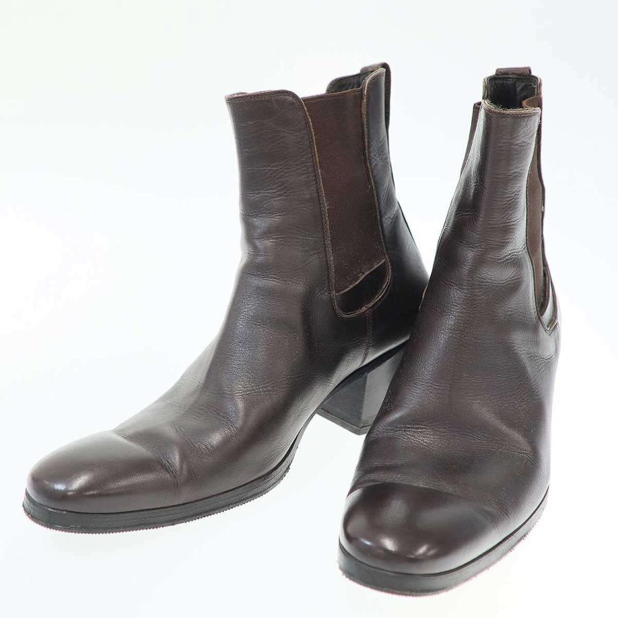 Dior HOMME ディオールオム 2005AW サイドゴアレザーヒールブーツ 