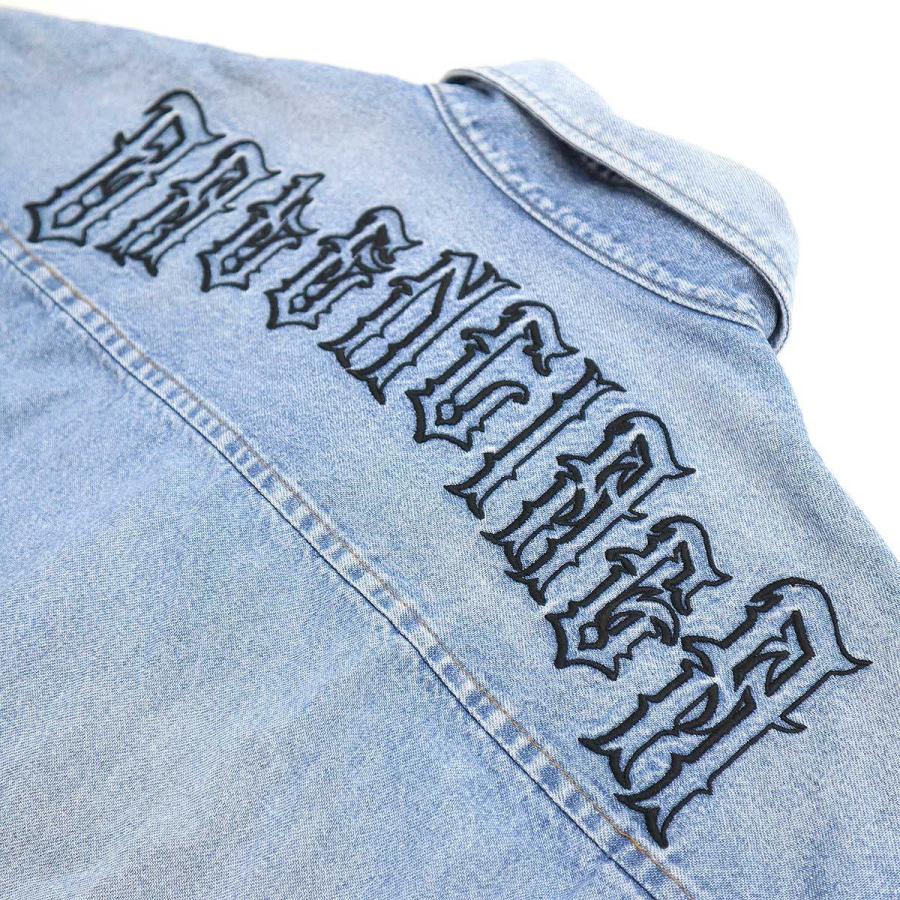 BALENCIAGA（バレンシアガ） バックロゴ刺繍スナップデニムシャツ 