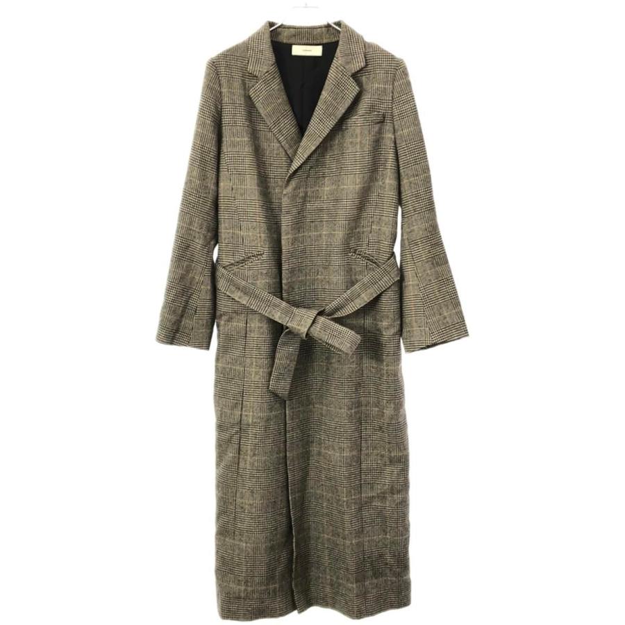 Lachement（ラシュモン） 17AW グレンチェックベルテッドウールロング  