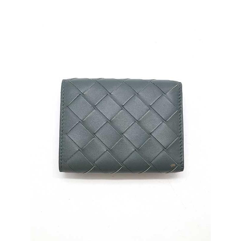 BOTTEGAVENETA イントレチャート 二つ折り財布 グレー ICタグ付き BOTTEGAVENETA イントレチャート 二つ折り財布 グレー ICタグ付き