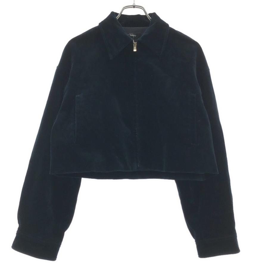 極美品】24AW Theory セオリー ALINE ZIP JKT ベロア セオリー(Theory