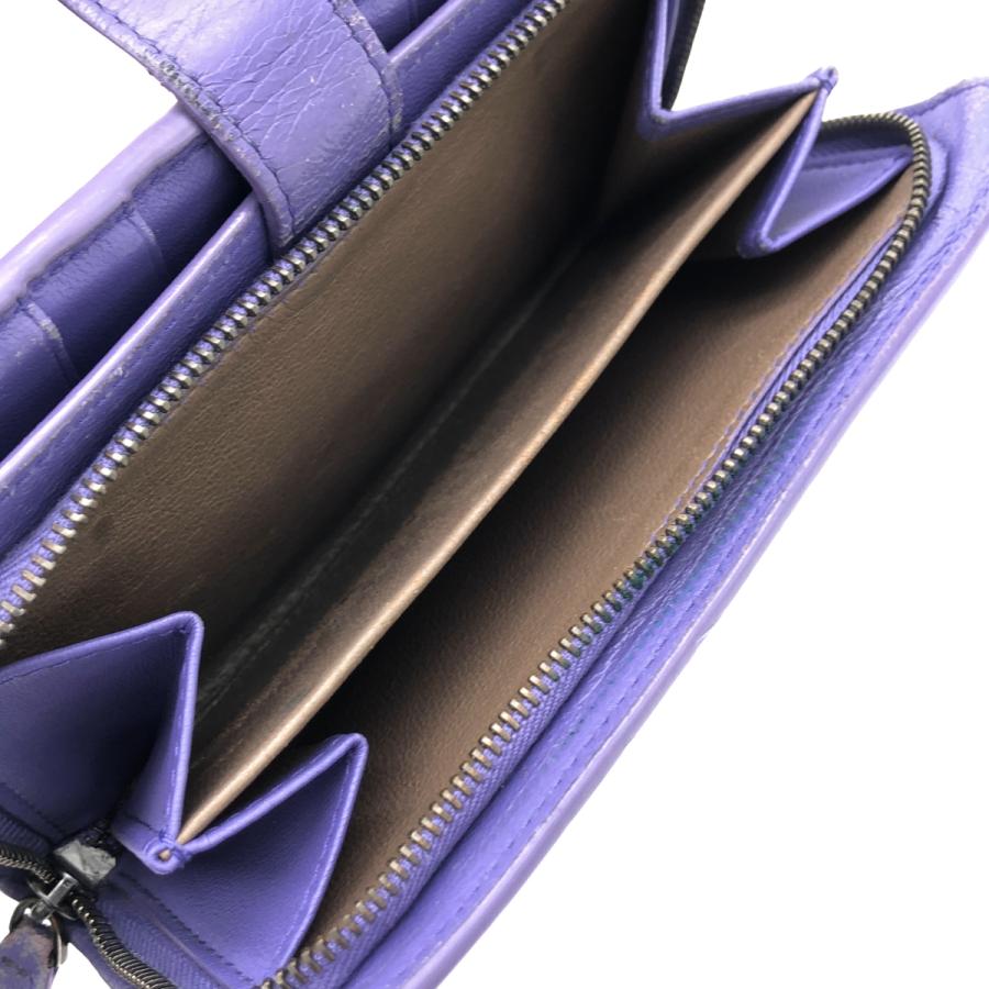 新品✨　ボッテガヴェネタ　フラップロングウォレット　イントレチャート　パープル BOTTEGA VENETA（ボッテガ・ヴェネタ） イントレチャートロングレザー