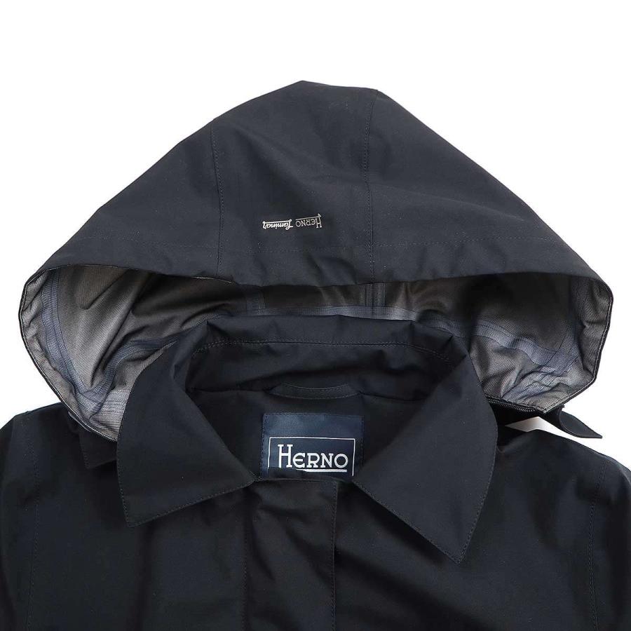 HERNO（ヘルノ） GORE-TEX フーデッドロングコート ブラック 40