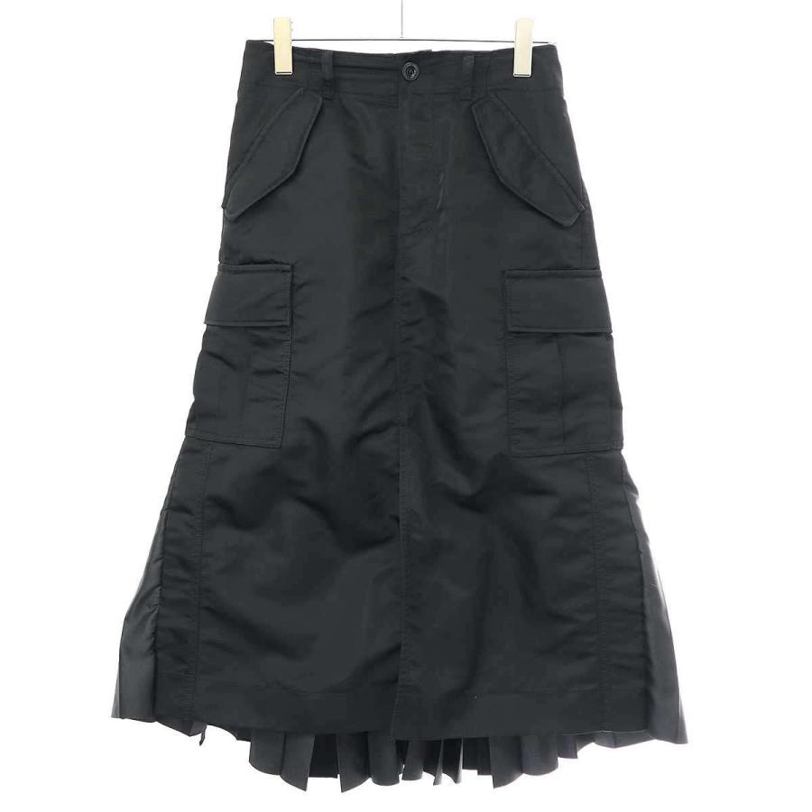 sacai（サカイ） 24SS ドッキングナイロンミリタリープリーツスカート
