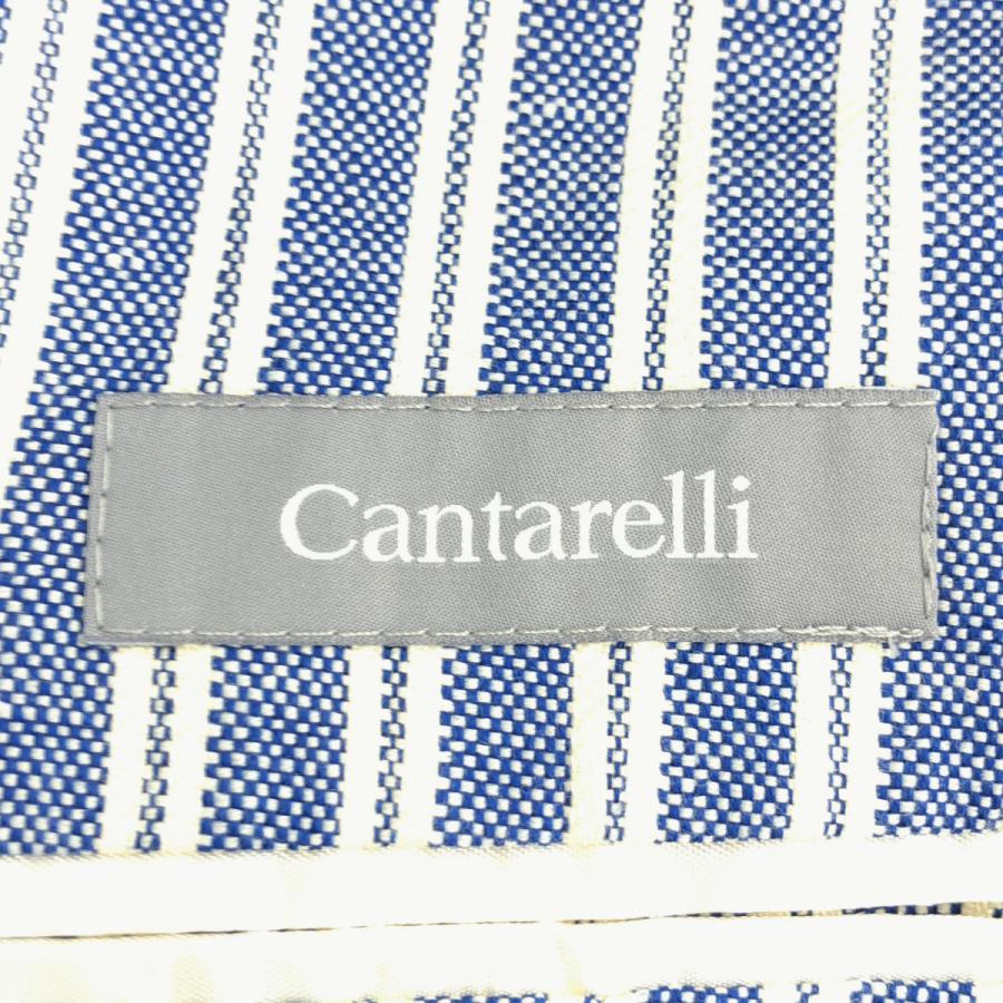 Cantarelli（カンタレリ） コットンリネンストライプジャケット ブルー 