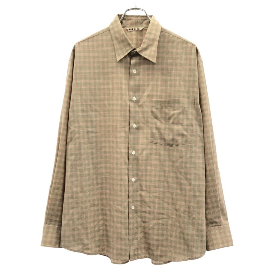 AURALEE SUPER LIGHT WOOLシャツ ベージュ サイズ3 AURALEE Beige Super Light Wool Shirt Auralee