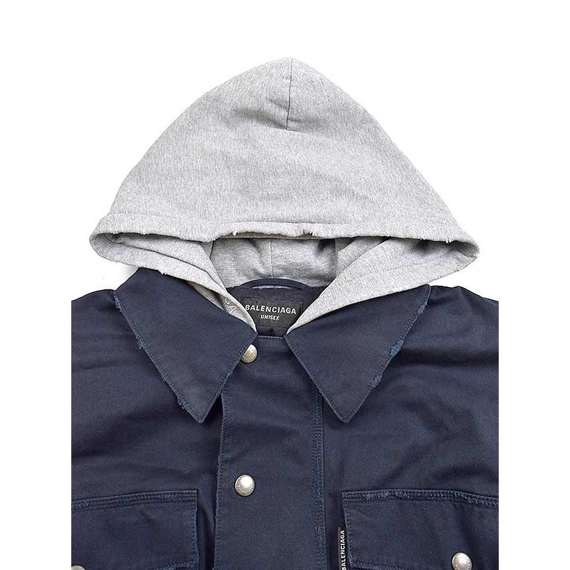 送料込直営店+BALENCIAGA+DOUBLE B ワークウェア パーカ
