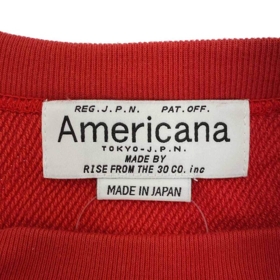AMERICANA（アメリカーナ） カットオフスウェット レッド F 
