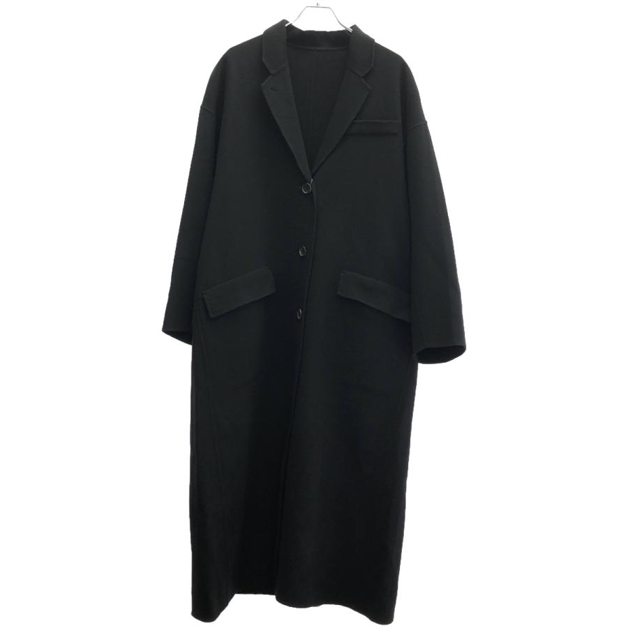 美品✨ DKNY カシミヤ混ダブルブレストベルテッドコート　ブラック　6 美品✨ DKNY カシミヤ混ダブルブレストベルテッドコート