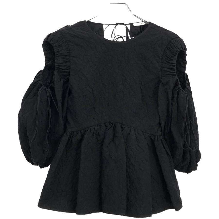 Cecilie Bahnsen ブラック バルーンスリーブ トップス Cecilie Bahnsen ブラック バルーンスリーブ トップス